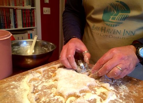 innkeeper jim cutting out biscuits