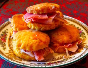 Sweet potato & ham biscuits of Bay Haven Inn of Cape Charles