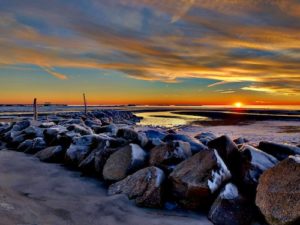 Chesapeake Bay winter sunset